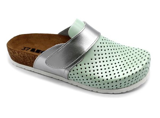 Dámská zdravotní obuv Leons Mili - Zelená-stříbrná