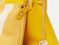 Anna Morellini kožená taška kabelka přes rameno - Žlutá
