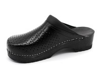 Zdravotní obuv dřeváky Leons Lesta - Černá