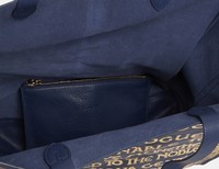 Lanvin kožená taška kabelka shopper - Tmavě modrá