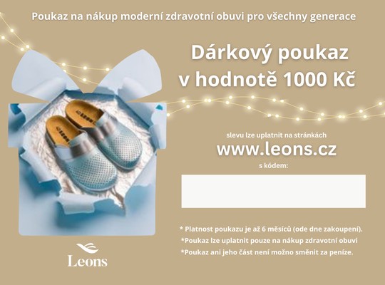 Elektronický dárkový poukaz na zdravotní obuv