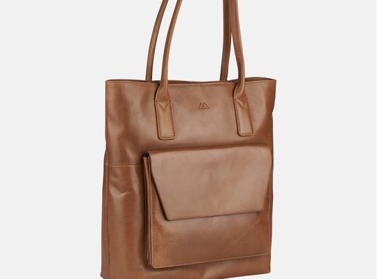 Markberg dámská kožená taška shopper - Hnědá
