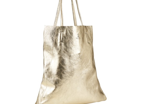 Santini Firenze shopper kožená taška - Zlatá