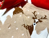 Ponožky Vánoce - béžová