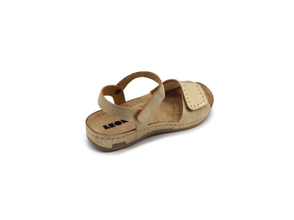 Dámské halluxové sandále Leons Modex - Zlatá