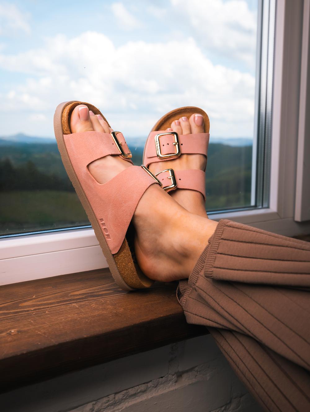 Dámská zdravotní obuv Leons Sport Velur - Rose