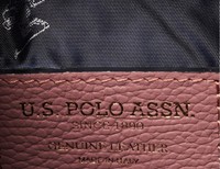 US Polo Assn. kožená kabelka messenger - Růžová
