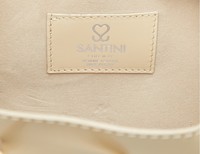 Santini Firenze bucket bag kožená kabelka - Béžová