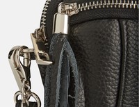 Lia Biassoni kožená taška Messenger - Černá