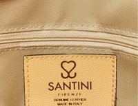 Santini Firenze Leather handbag - Soft Beige