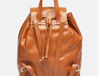 Santini Firenze leather backpack - Cognac