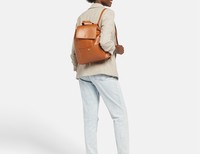 Santini Firenze leather backpack - Cognac
