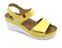 Dámské zdravotní sandály Leons Marie - Žlutá