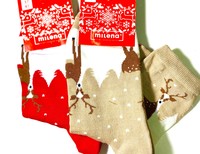 Ponožky Vánoce - béžová