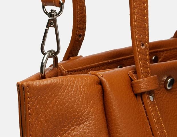 Santini Firenze kožená kabelka shopper - Cognac