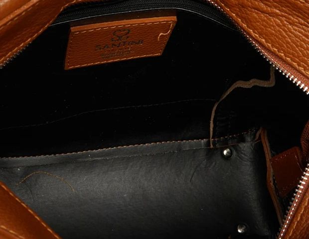 Santini Firenze kožená kabelka shopper - Cognac