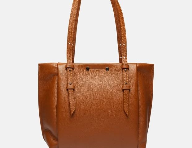Santini Firenze kožená kabelka shopper - Cognac