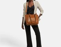 Santini Firenze kožená kabelka shopper - Cognac