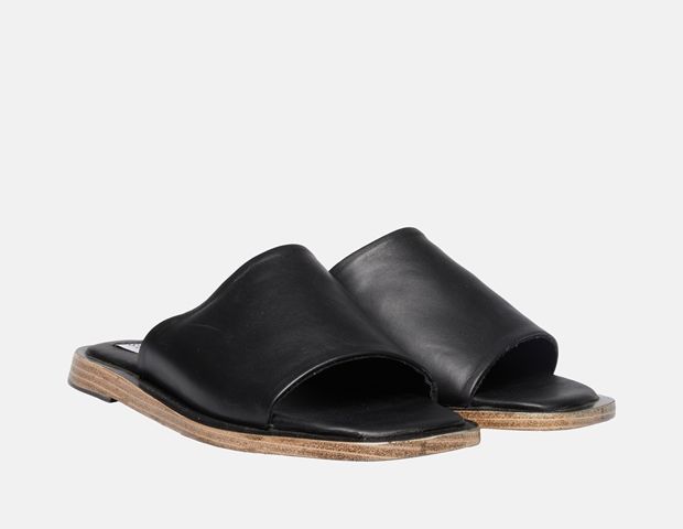Steve Madden kožené pantofle - Černá