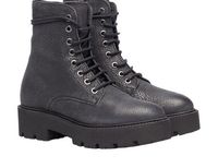 Mirror lace-up boots - Černá