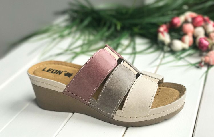 Dámská zdravotní obuv Leons Mona - Béžová, Rosé