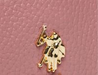 US Polo Assn. kožená kabelka messenger - Růžová