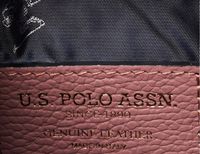 US Polo Assn. kožená kabelka messenger - Růžová