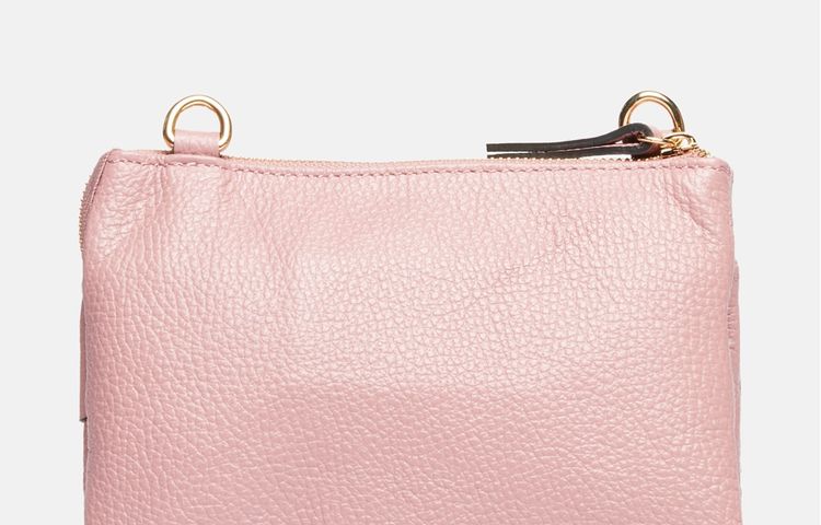 US Polo Assn. kožená kabelka messenger - Růžová