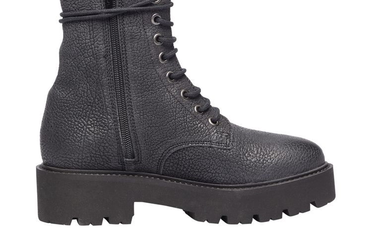 Mirror lace-up boots - Černá
