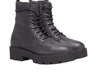 Mirror lace-up boots - Černá