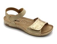 Dámské halluxové sandále Leons Modex - vada - Zlatá