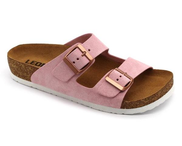 Dámská zdravotní obuv Leons Sport semiš - Rosé semiš